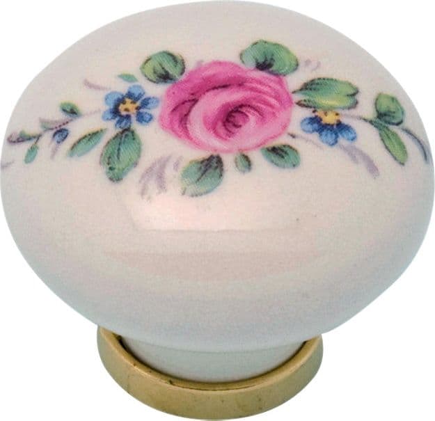 Bl Pomolo Porcellana Tondo con Base F 20 5,0 Blister 2 Pezzi