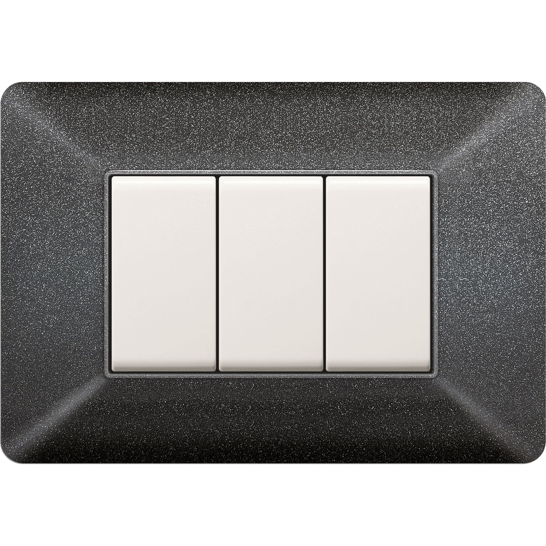 Placca Easy Matix Grigio Notte 3P- 10,0 Pz in Placche per interruttori BricoGo - Marano di Napoli, commercioVirtuoso.it