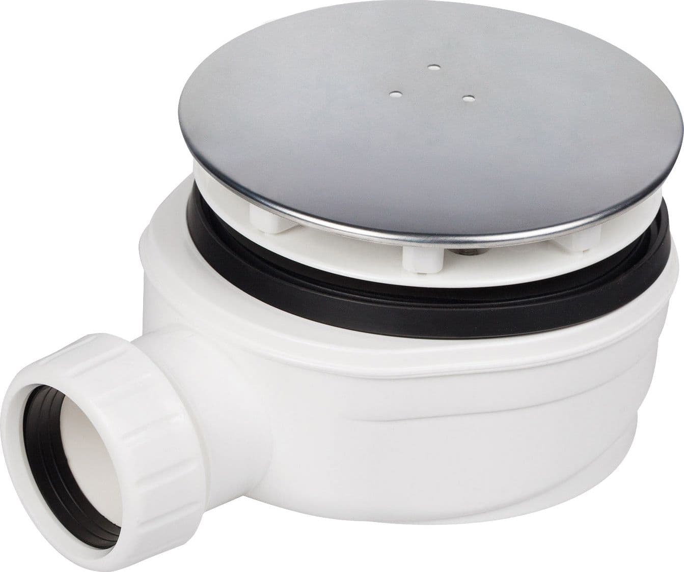 Piletta Doccia Ribassata D. 90 con Coperchio INOX 120 mm