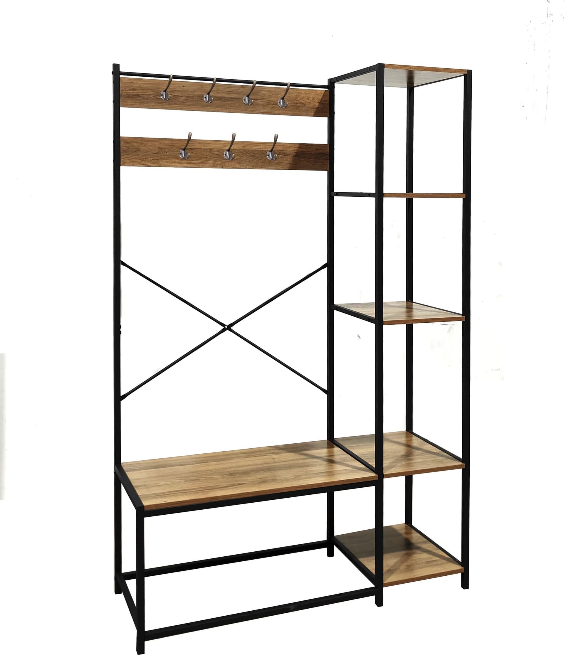 Industrial Appendiabiti Metal Quercia 110 x 40 x 180 cm