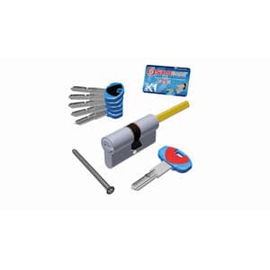 SECUREMME CILINDRO K1 5CH+1C 30+30 CROMO SAT POMOLO- 1,0 pz
