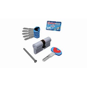 SECUREMME CILINDRO K1 5CH+1C 35+50 CROMO SAT- 1,0 pz