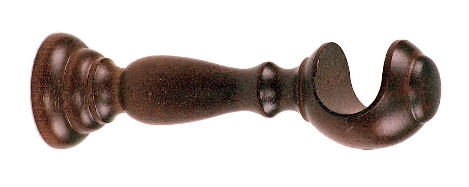 Bl Supporto per Bastone Noce Scuro 25 cm 2,0 Blister 2 Pezzi