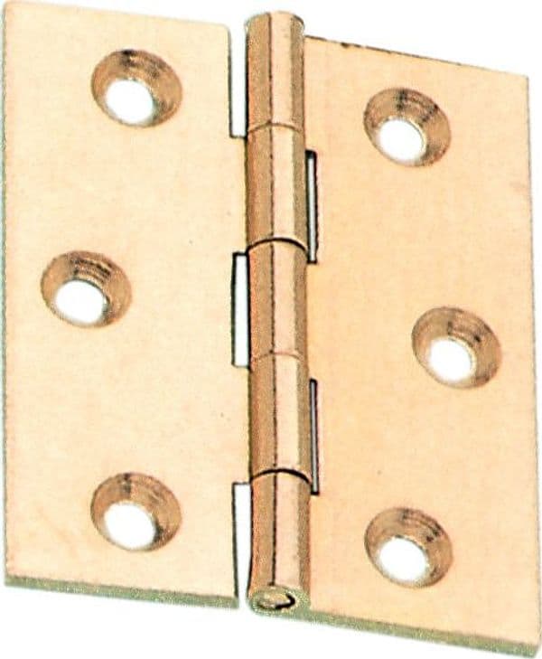 Cerniera Fresata Piana Ottone Bronz 60 x 50 mm** Mariva 24 Pezzi