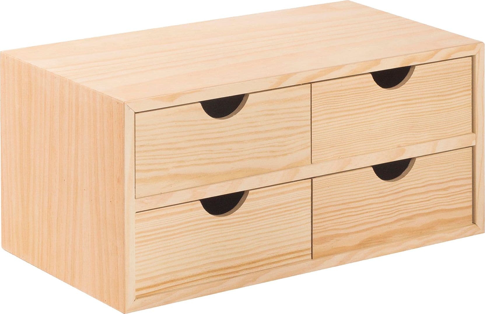 Cassettiera Mini 4 Cassetti 40 x 20 x 18,5 cm 2 Pezzi