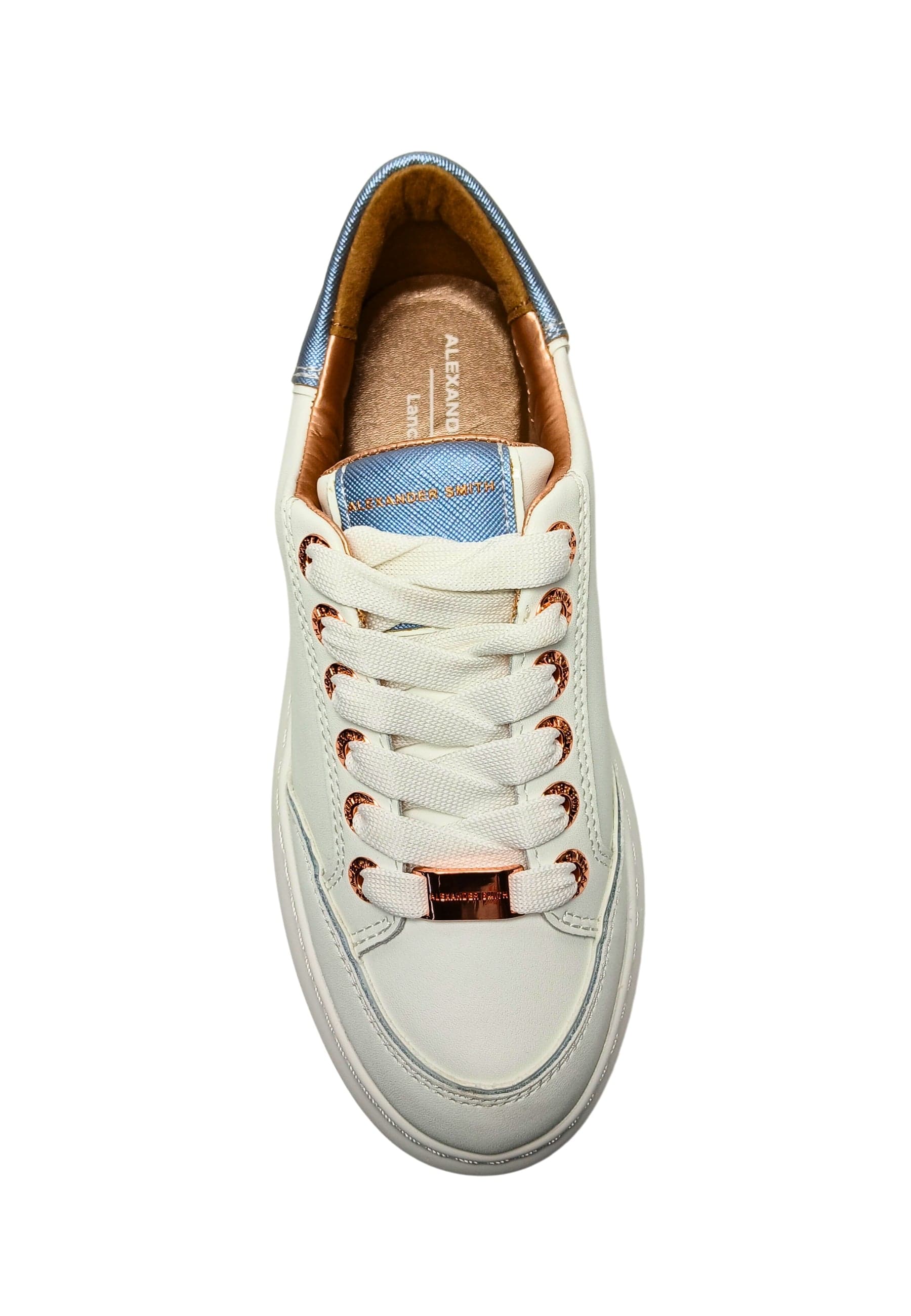 ALEXANDER SMITH Scarpe Donna Alexander Smith Lancaster Woman-White Dark Azure da donna in Sneaker casual Drestige - Casamassima, commercioVirtuoso.it