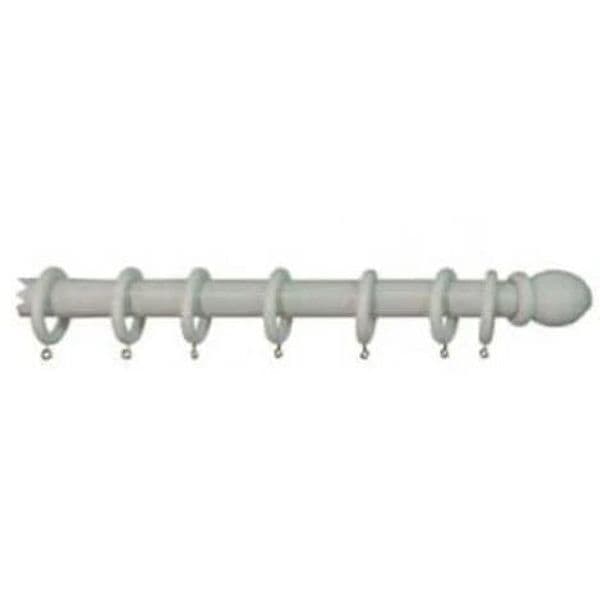 Bastone Legno a Strappo D 23 Bianco 160 cm con Supp