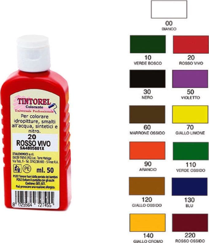 Colorante Universale Concentrato Tintorel N.110 50 ml Verde Ossido 12 Pezzi
