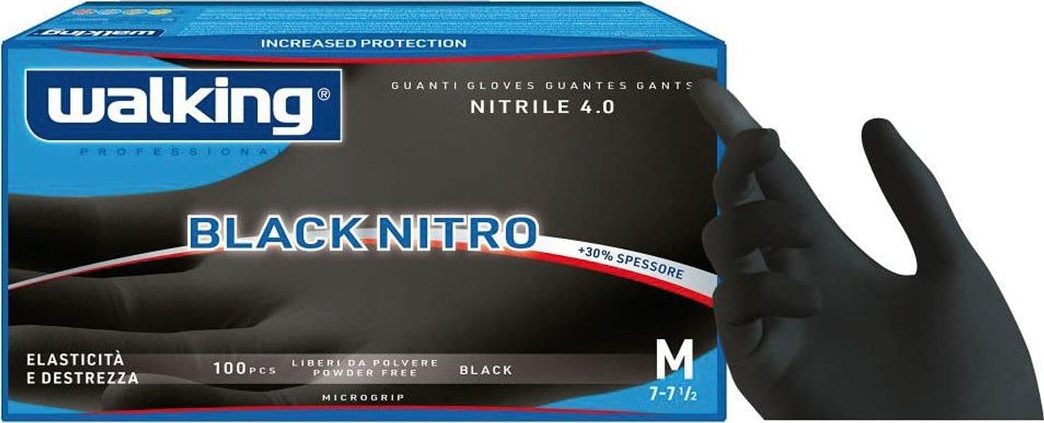 Guanti Monouso In Nitrile Black Nitro Dpi 3 Cf.100 Pz Col. Nero Tg. 7/7,5 (M) in Monouso BricoGo - Marano di Napoli, commercioVirtuoso.it