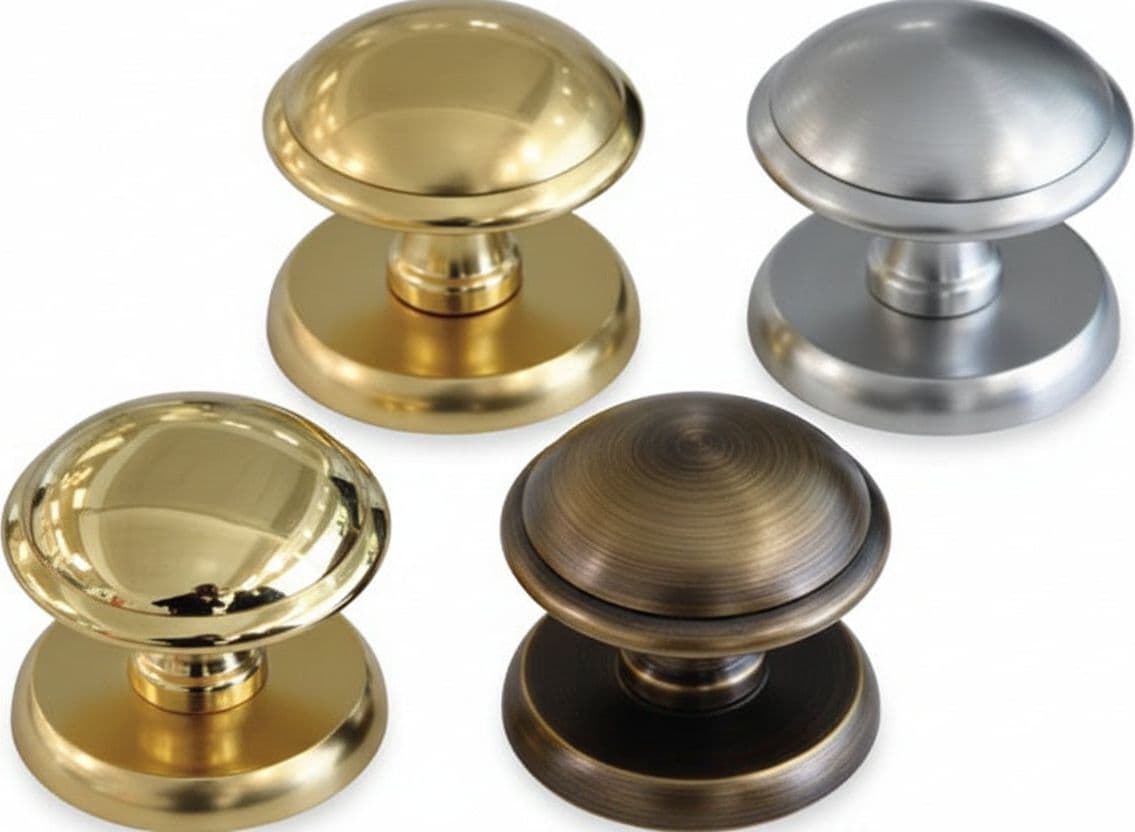 Pomolo Giada per Portone Ø 70 mm Mm, Ottone Satinato