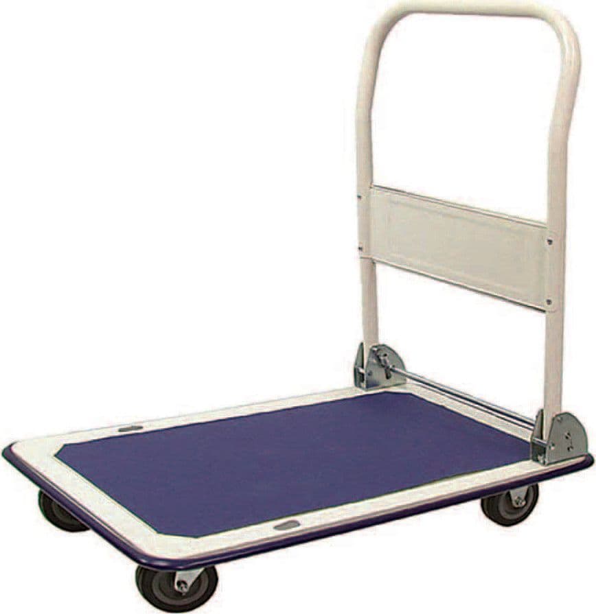 Carrello Portatutto a 4 Ruote Manubrio Pieghevole Portata 150 kg Alte