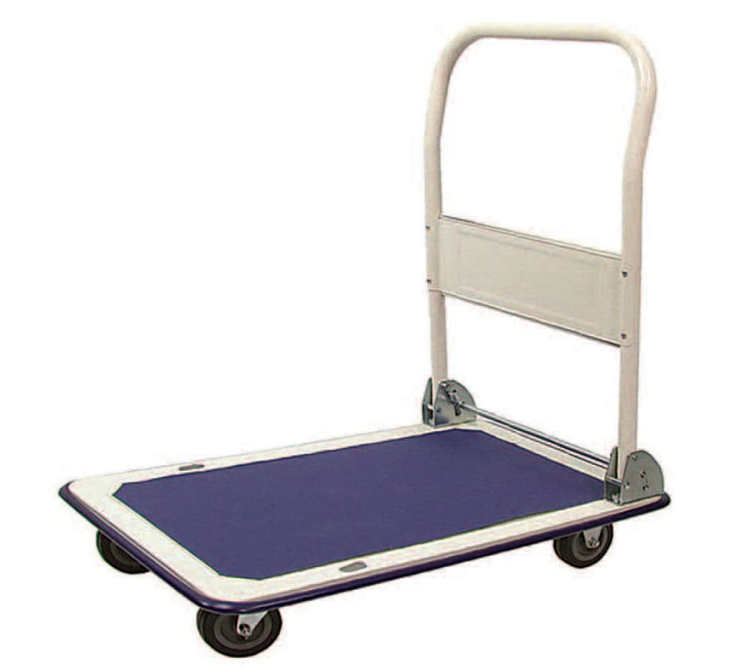 Carrello Portatutto a 4 Ruote Manubrio Pieghevole Portata 150 kg Alte