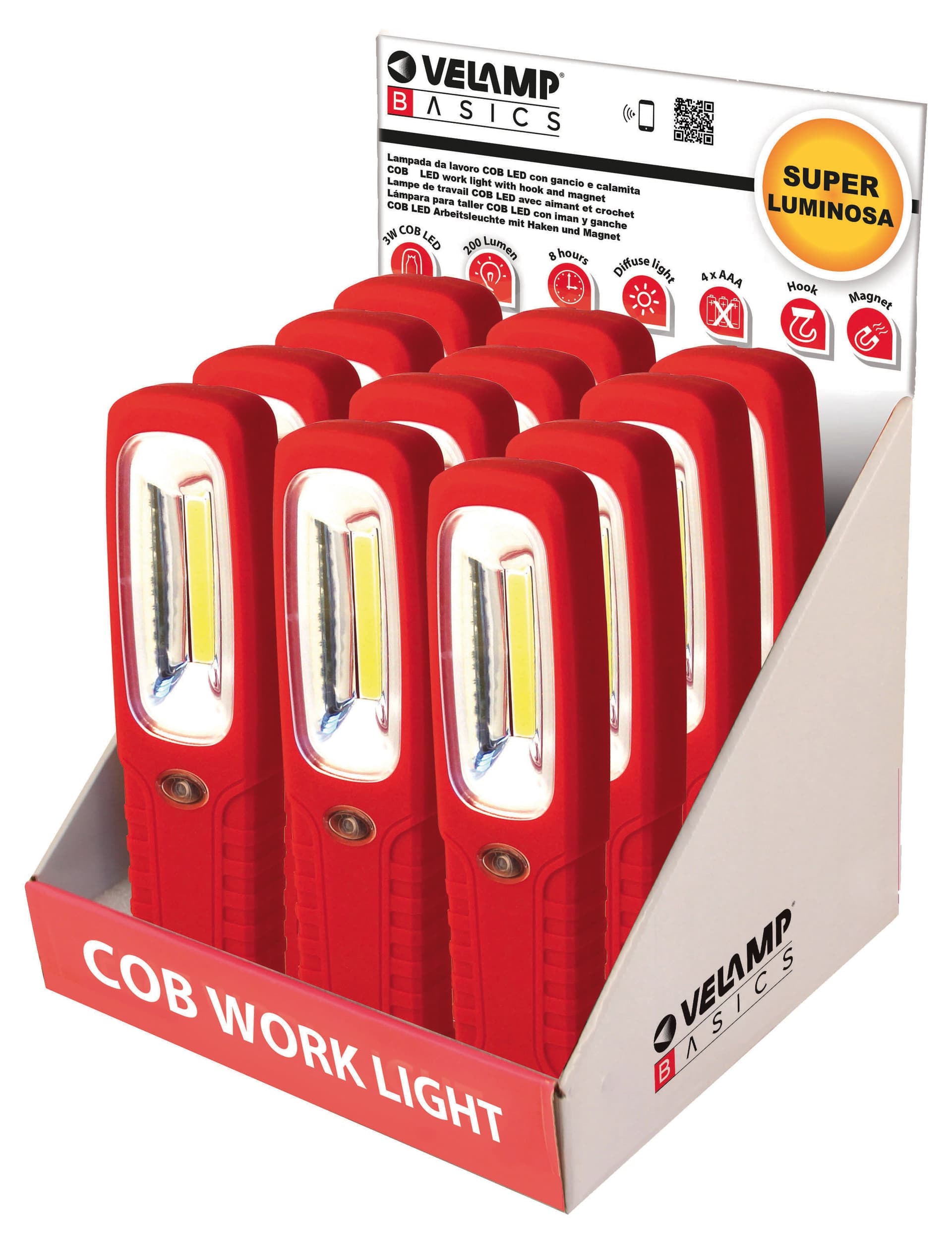 Torcia Da Lavoro Is463 Con Gancio E Calamita Cob Led 3W 12.00 Pz in Lampade di ispezione BricoGo - Marano di Napoli, commercioVirtuoso.it