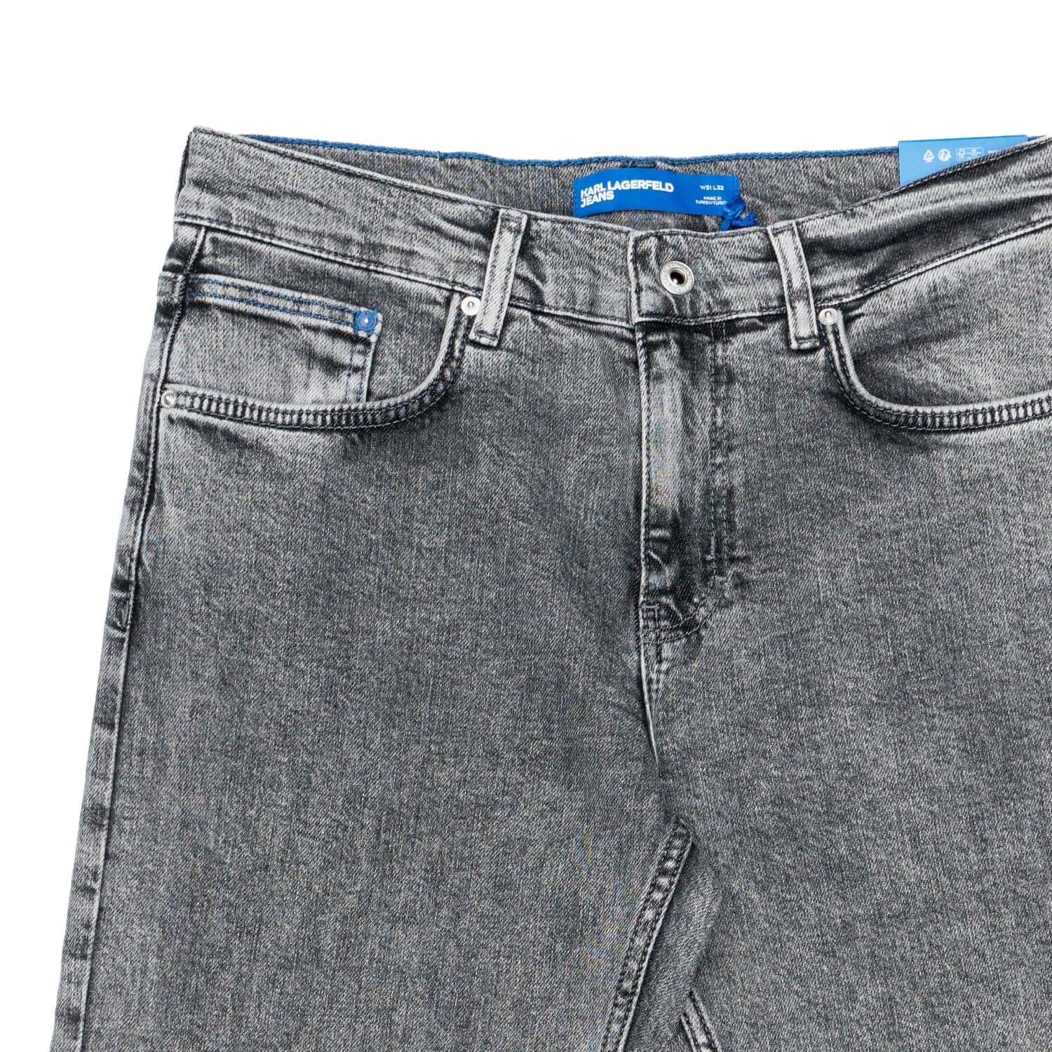 KARL LAGERFELD Jeans Gamba Dritta Uomo Karl Lagerfeld Washed Black da uomo in Jeans Drestige - Casamassima, commercioVirtuoso.it