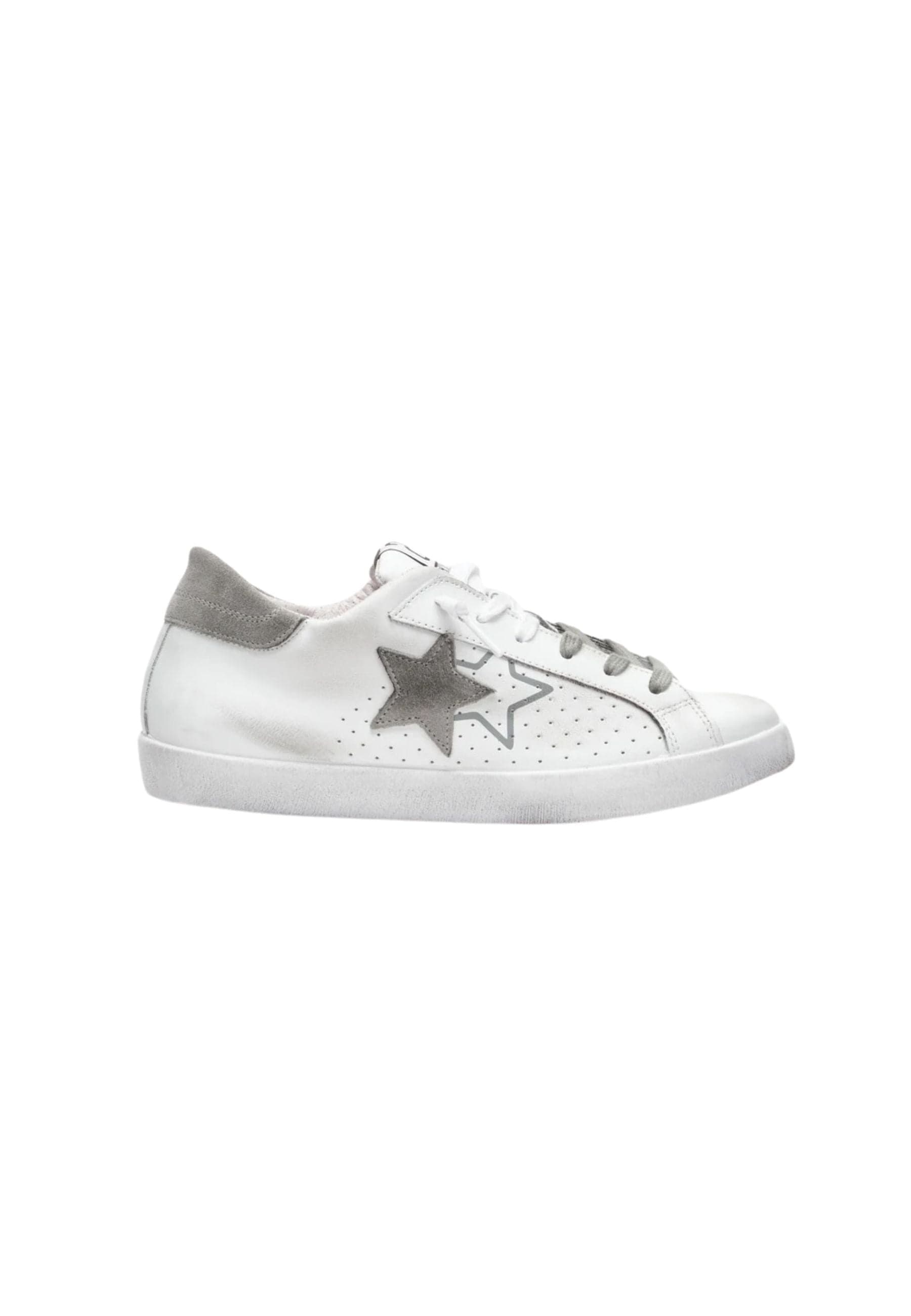 2-STAR Sneakers Uomo 2-star Prime Star Bianco stella grigia da uomo in Sneaker casual Drestige - Casamassima, commercioVirtuoso.it