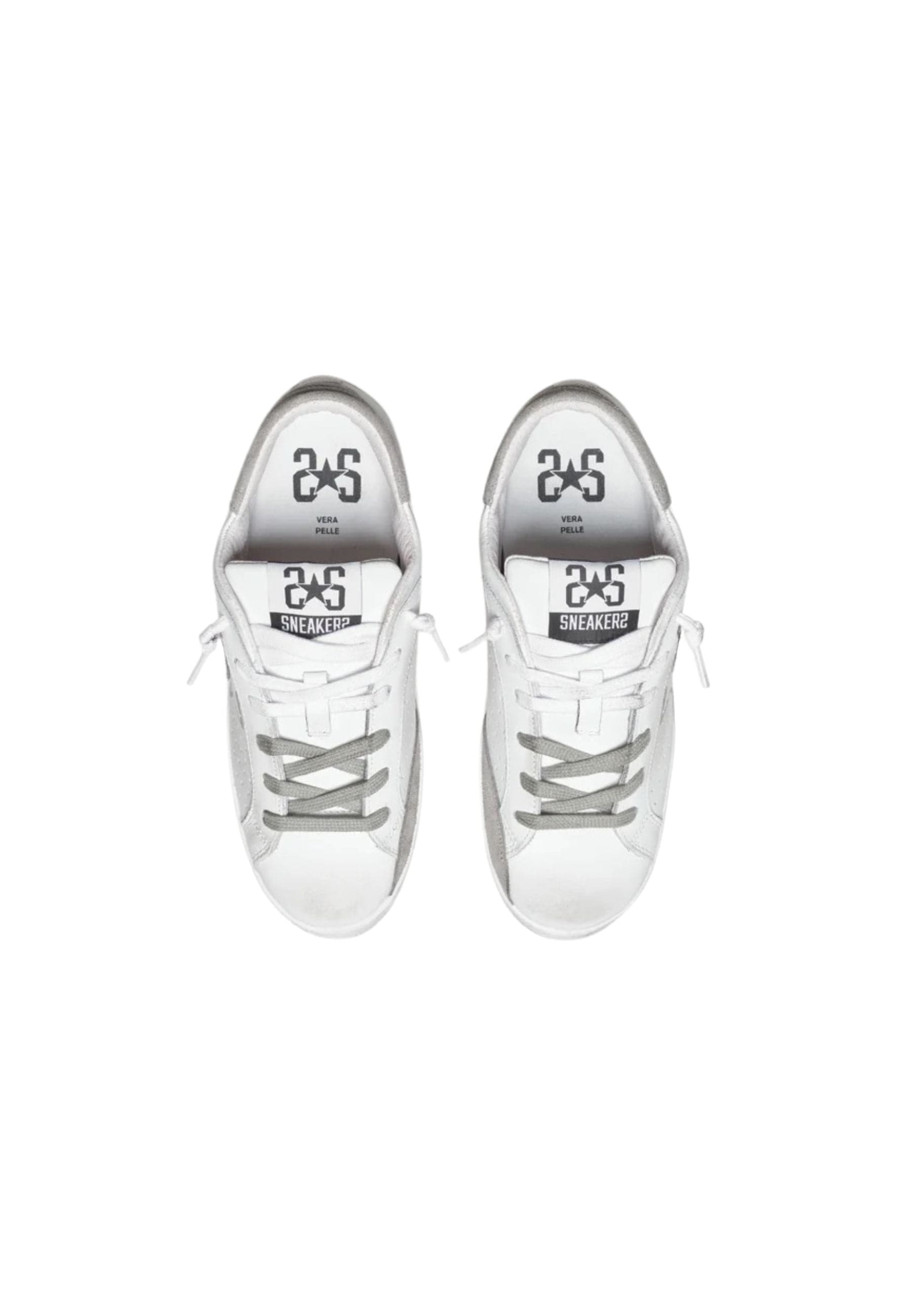 2-STAR Sneakers Uomo 2-star Prime Star Bianco stella grigia da uomo in Sneaker casual Drestige - Casamassima, commercioVirtuoso.it