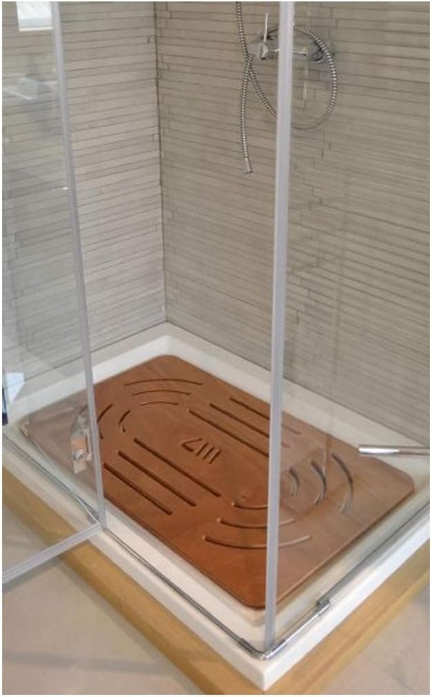Pedana Piatto Doccia Rettangolare Antiscivolo Legno Marino Okumè Castel Merlino in Tappetini BricoGo - Marano di Napoli, commercioVirtuoso.it