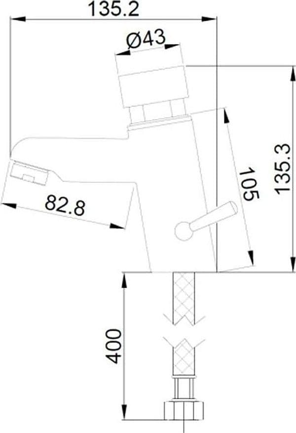 Rubinetto Miscelatore Temporizzato Per Lavabo In Ottone Cromato 07420.N Nofer in Rubinetti per lavandini bagno BricoGo - Marano di Napoli, commercioVirtuoso.it