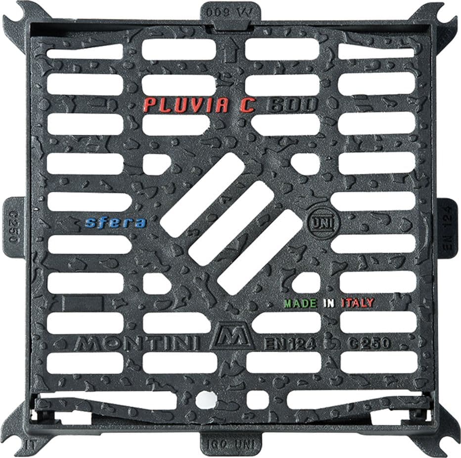 CADITOIA IN GHISA 'PLUVIA C' 50 x 50 - Kg 20  - MONTINI