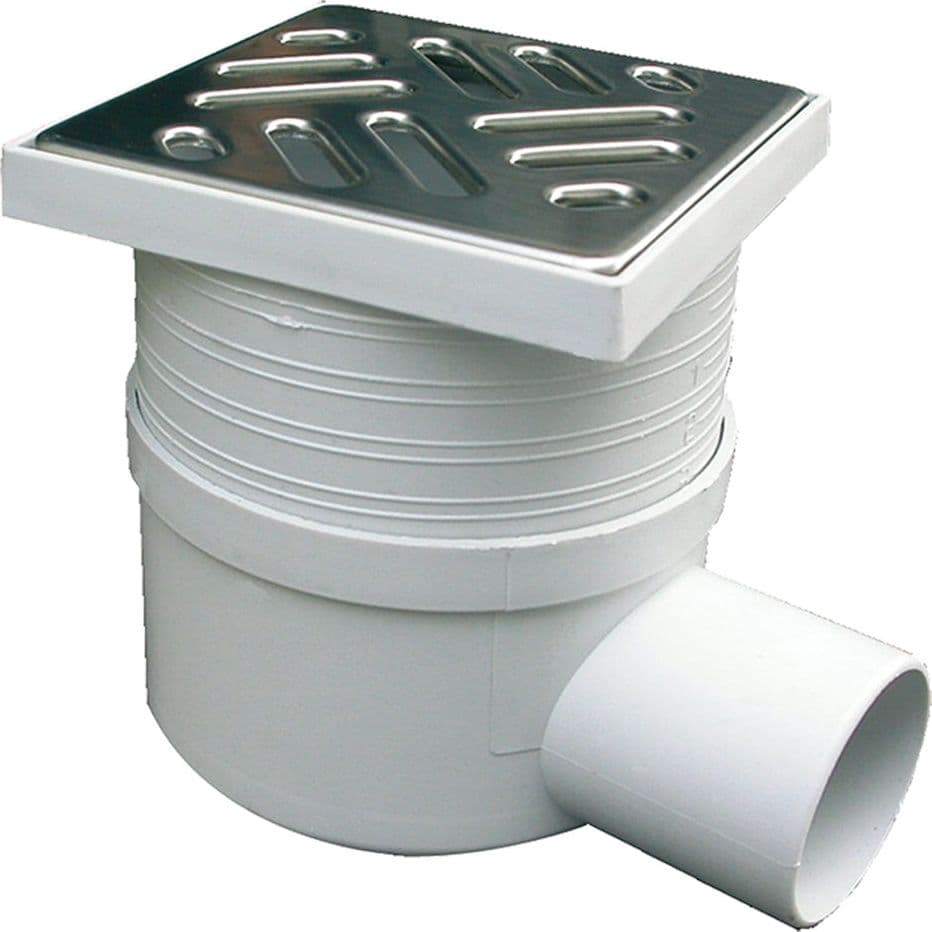 Chiusino Sifonato Telescopico 11 Attacco 11 X 11 X in Acciaio Inox 7 cm Ø 50 mm