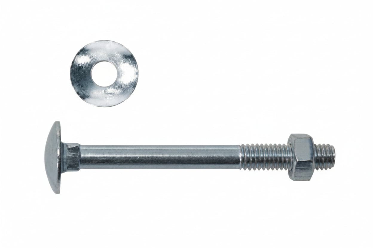 BULLONE ACCIAIO TESTA TONDA CON DADO- - ø mm.6x16 - 500 pezzi AMBROVIT