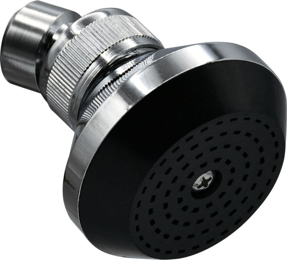SOFFIONE LINEA 'BLACK' ABS cromato  - FLUXY