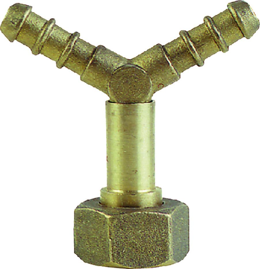 CROCERA A 3 VIE CON DADO 2 uscite Ø10 + dado W20x1/14 SX- 6 pezzi  - GNALI BOCIA