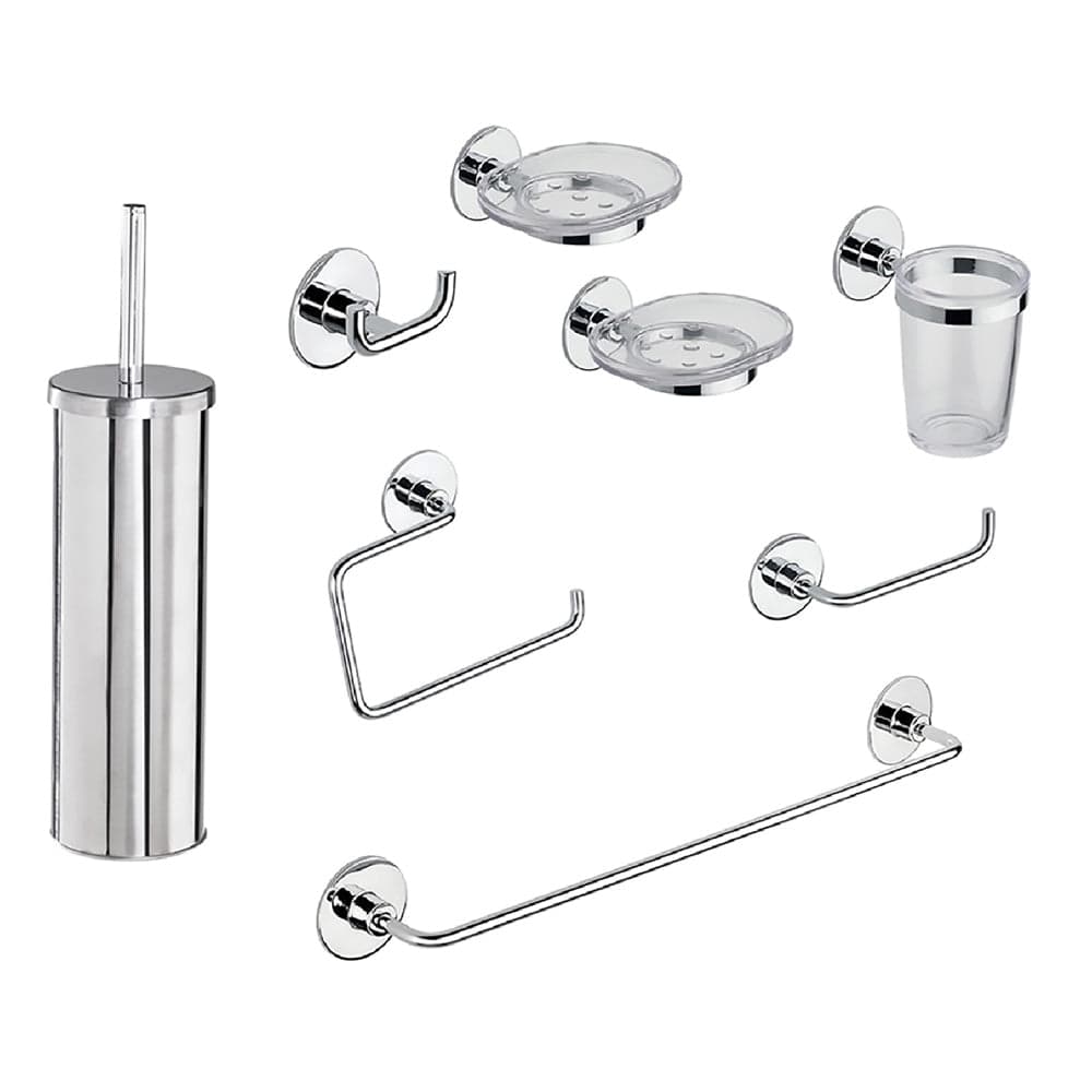 Set da Bagno Serie Wind Metaform 8 Pezzi Serie Wind Metaform. in Acciaio Cr