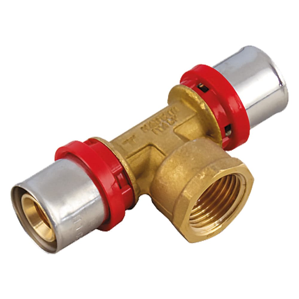Raccordo a Pressare a Femmina 20 x ½ x 20 Tiemme T 1659CT 10 Pezzi