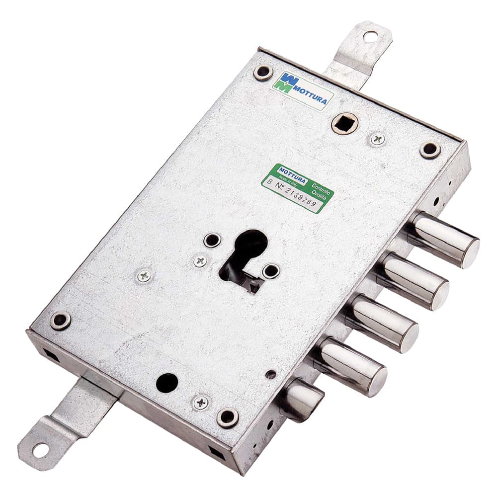 SERRATURA DA APPLICARE TRIPLICE PER PORTE BLINDATE ART. 85.571 Sx E 63 - mm 206 x  136  - MOTTURA
