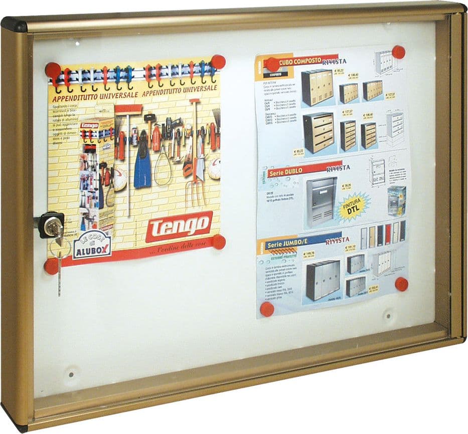 Bacheca Porta Avvisi 2 Fogli Cm 55 X 5 X 40 - Bronzo - Alubox