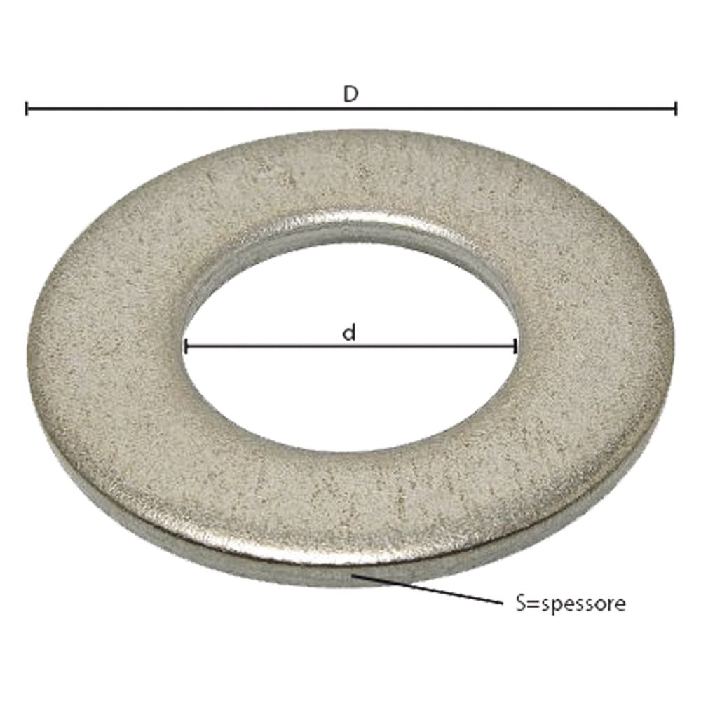 RONDELLA PIANA COMUNE M 24 - 4,3 x 44 x  25 mm - 1.5 centinaio