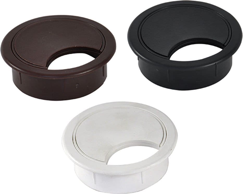 Tappo Passacavi per Scrivania Colore Marrone Ø 60 mm