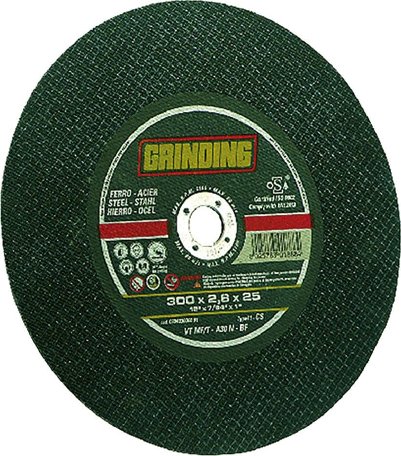 MOLA ABRASIVA PER FERRO ø 300 x 2,8 - foro mm 25,4- 5 pezzi  - GRINDING