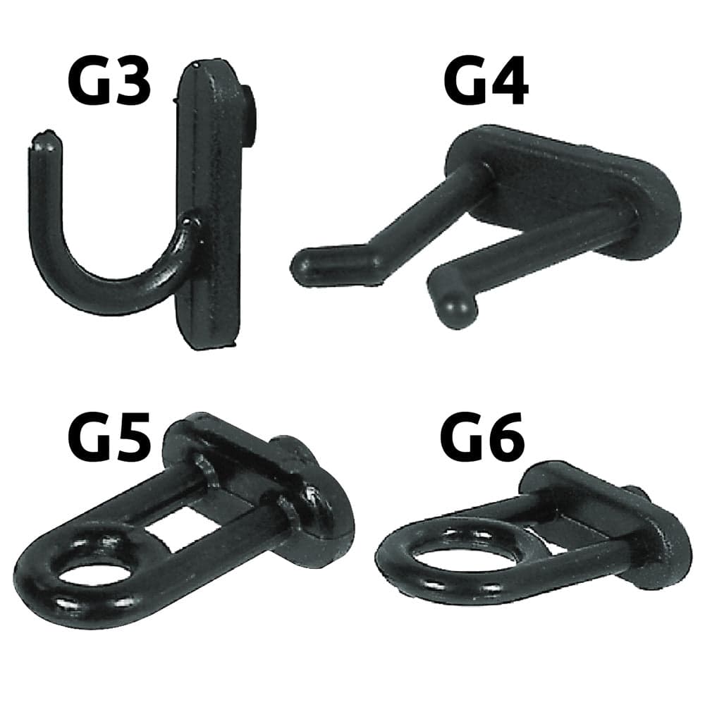 Gancio Sipa in Nylon per Pannelli Portautensili G4 100 Pezzi