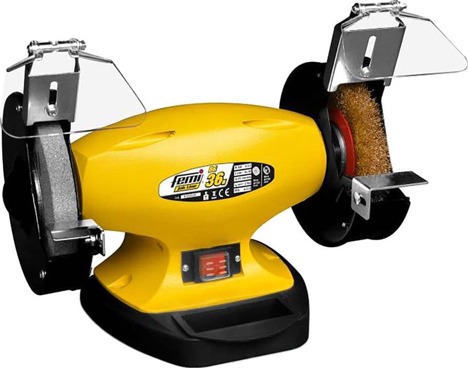 SMERIGLIATRICE DA BANCO 'BG36N' 450 W - mola con spazzola Ø 150 mm.  - FEMI