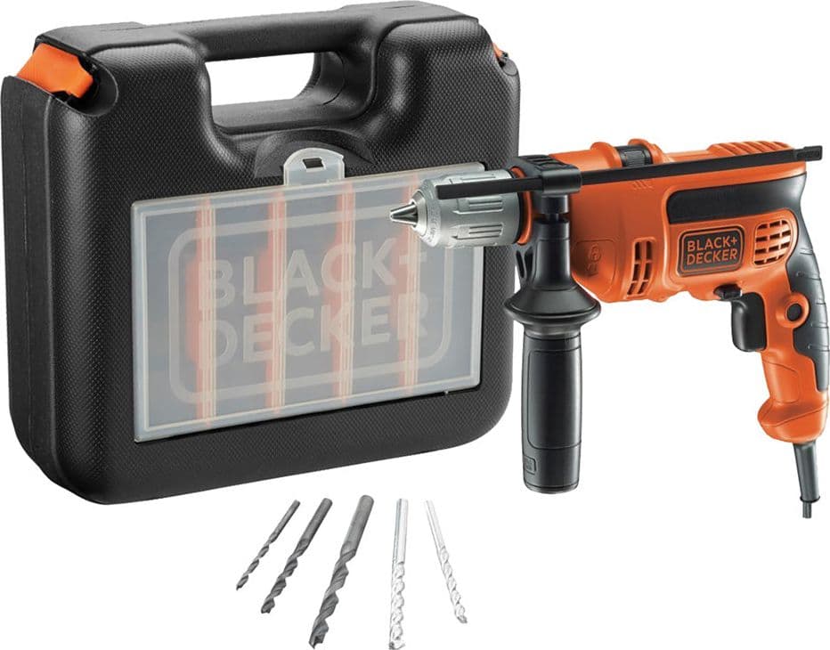 Trapano a Percussione Black Decker BEH710K Qs 710 w