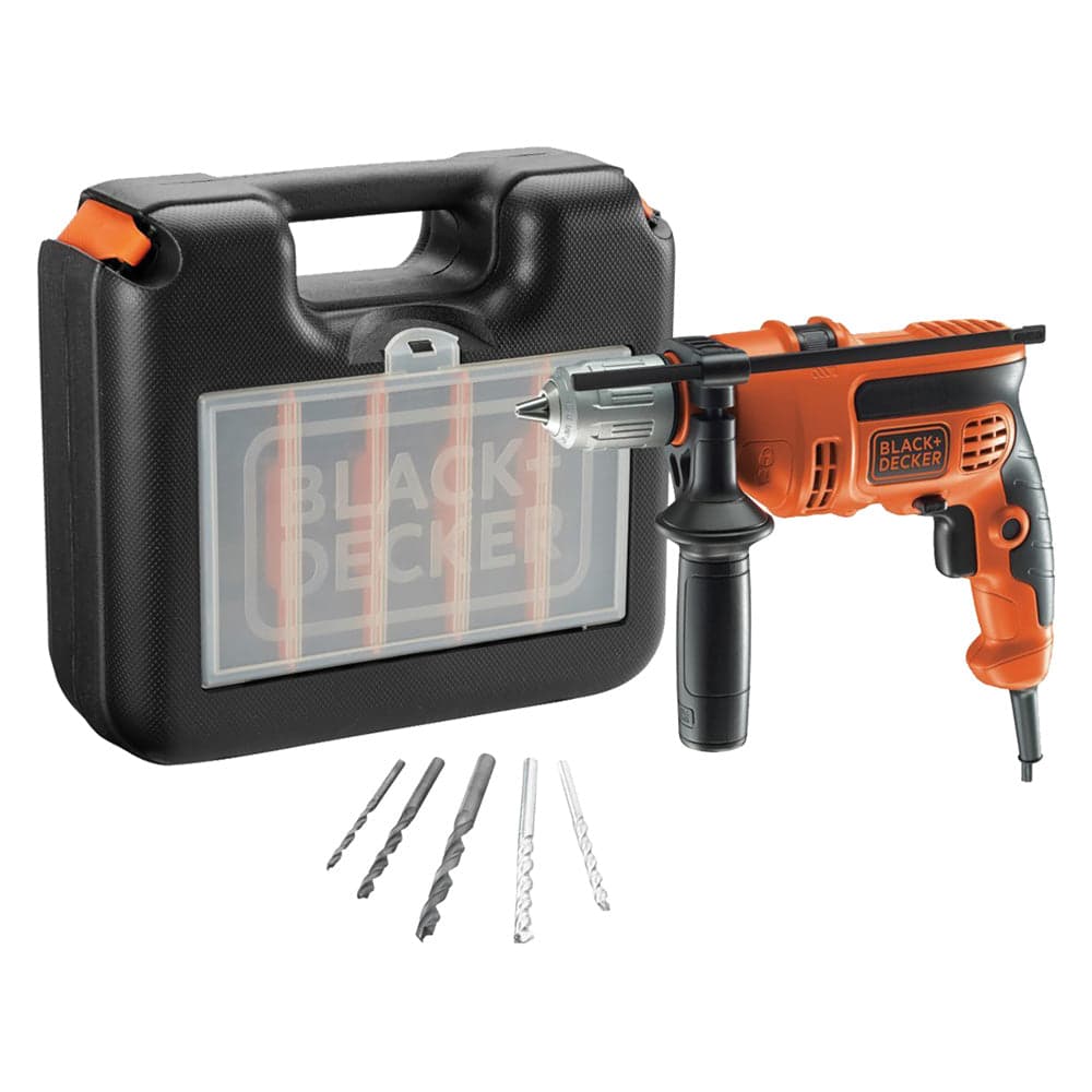 Trapano a Percussione Black Decker BEH710K Qs 710 w
