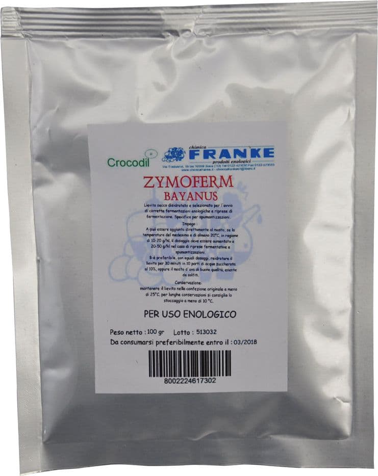 Enolievito Zymoferm Bayanus Chimica Franke 100 gr