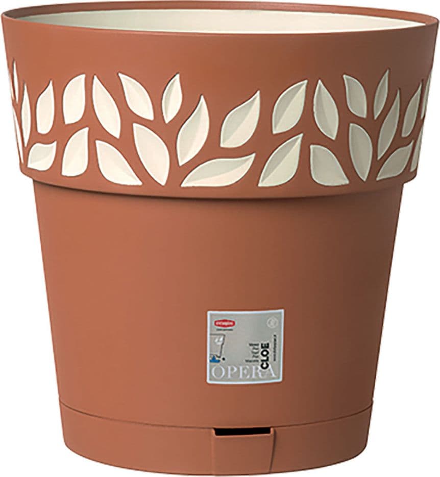 Vaso Tondo X H.29 Stefanplast Cloe Bianco Travertino Ø 30