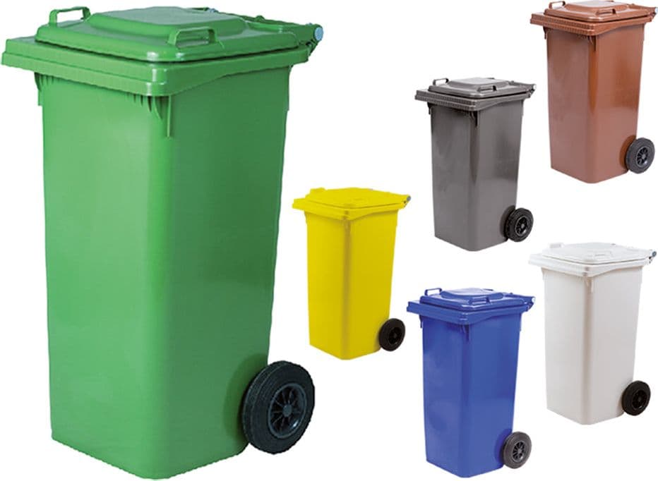 Bidone Immondizia Carrellato Ics Verde 240 lt 73 x 58 x 106 cm