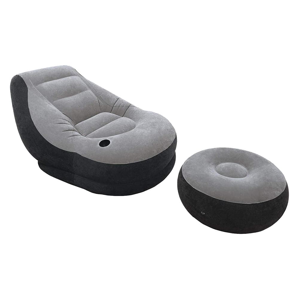 Poltroncina Airbed con Pouff Intex Lounge 99 x 130 x 76 cm
