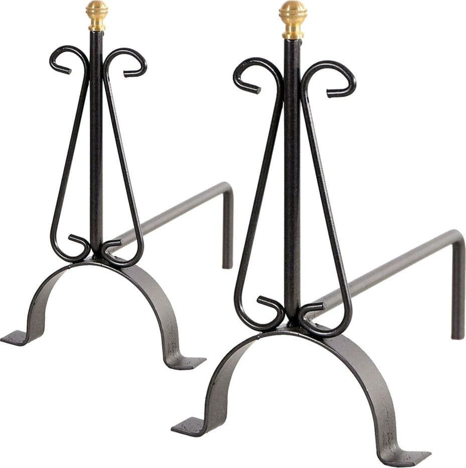 Coppia Alari Mille Liscio 2 Pezzi 20 x 35 x 33 cm