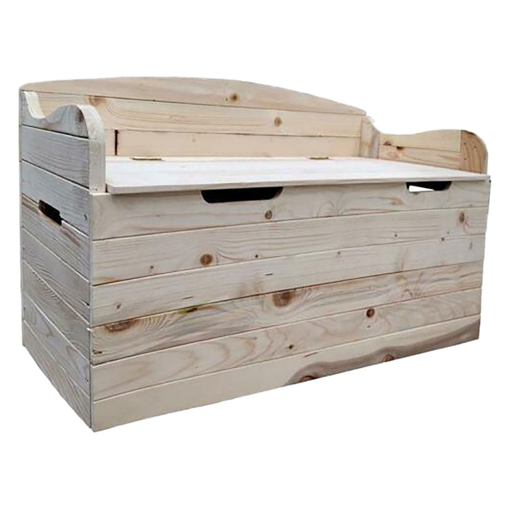 Cassapanca Con Schienale Cm 100 X 40 X H 60 - Legno Chiaro in Panche contenitore BricoGo - Marano di Napoli, commercioVirtuoso.it