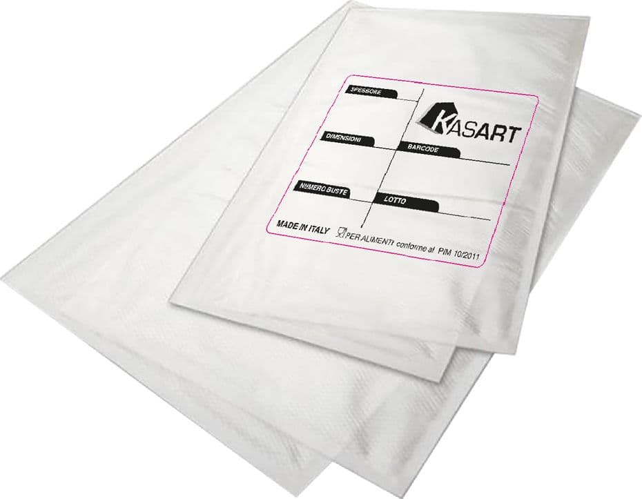 Sacchetti Pretagliati Goffratura a Rombo 20 X 40 Kasart 100 Pezzi