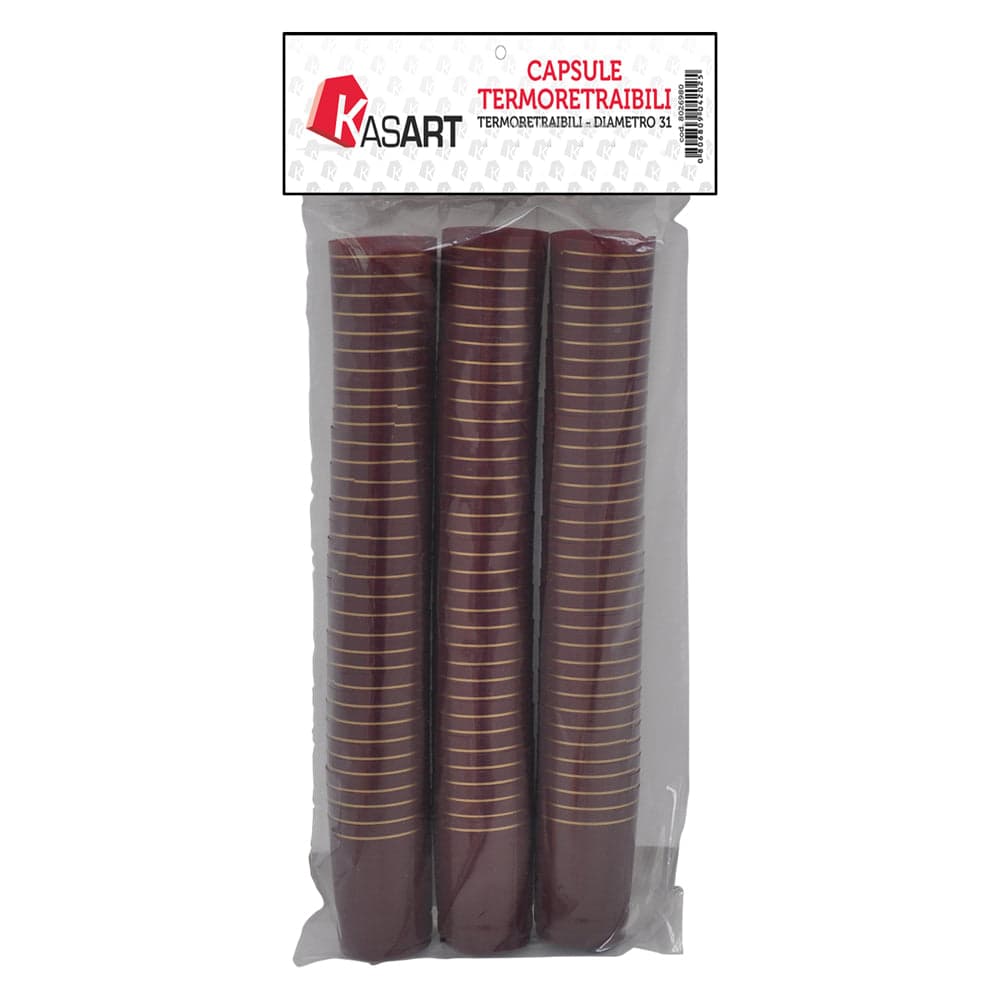 Capsule Termoretraibili per Bottiglie Spumante Kasart Oro x H Ø 33 55 mm