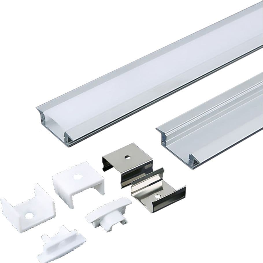 Profilo Canalina Vtac Alluminio Strip LED 3350 Max 12,4 24,7 x 7 mm