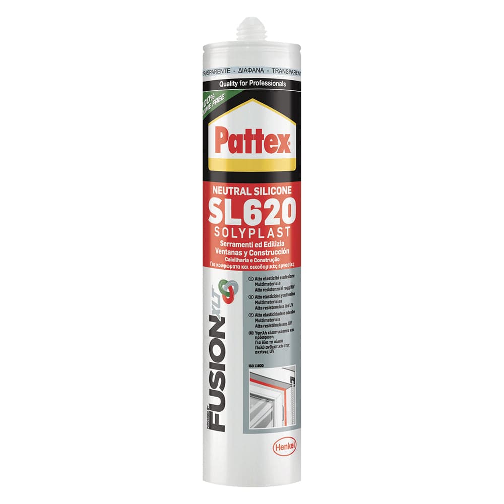 Silicone Neutro Per Edilizia E Serramenti 'Solypla Ml 300 - Testa Di Moro (Ral 8014)- 12 Pezzi - Pattex
