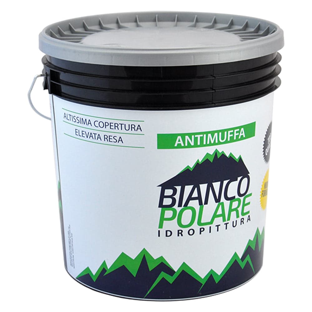 Pittura al Quarzo Acrilico Antimuffa Bianco Polare 14 lt