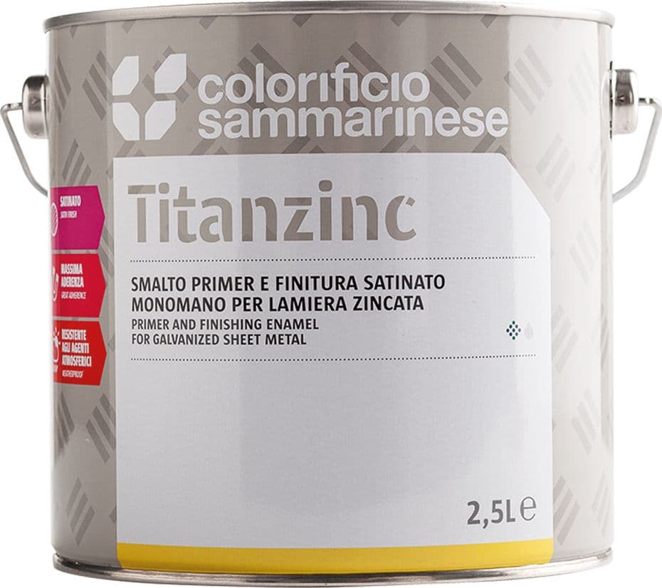 SMALTO SINTETICO RIEMPITIVO 'TITANZINC' Lt. 0,750 Testa di moro- 6 pezzi  - COLORIFICIO SAMMARINESE